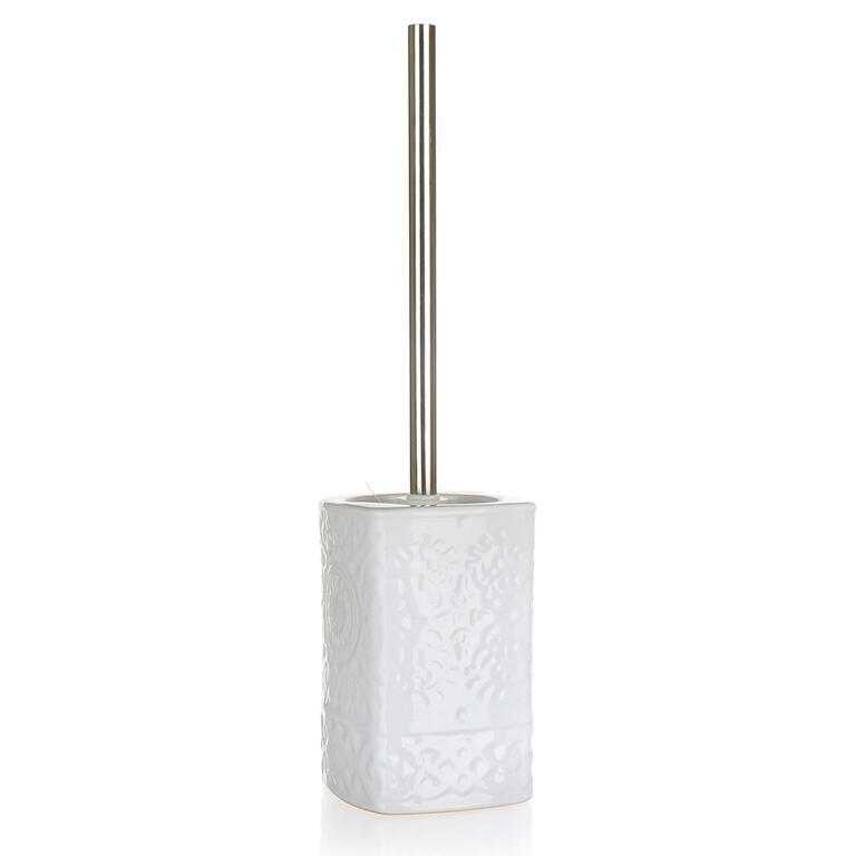 Perie WC ceramică albă