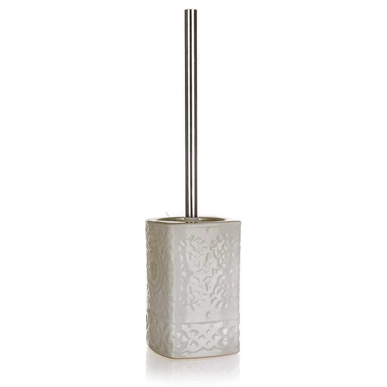 Perie WC ceramică gri-bej