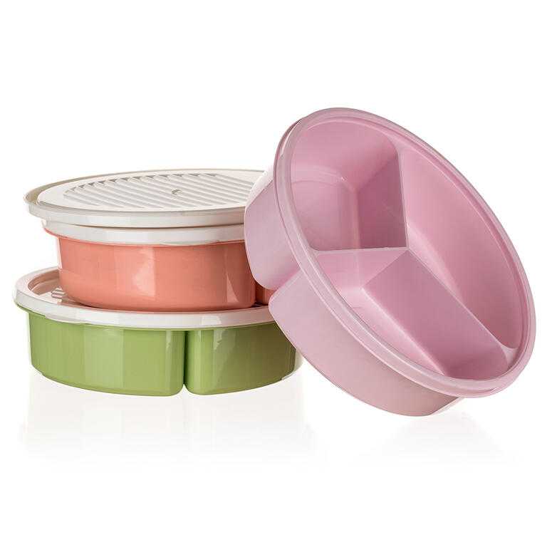 Dóza plastová dělená s víkem CANDY 20 x 5,5 cm