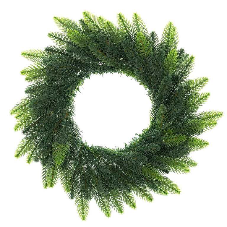 Coroniţă de Crăciun artificială cu brad, vârfuri deschise, diam. 50 cm