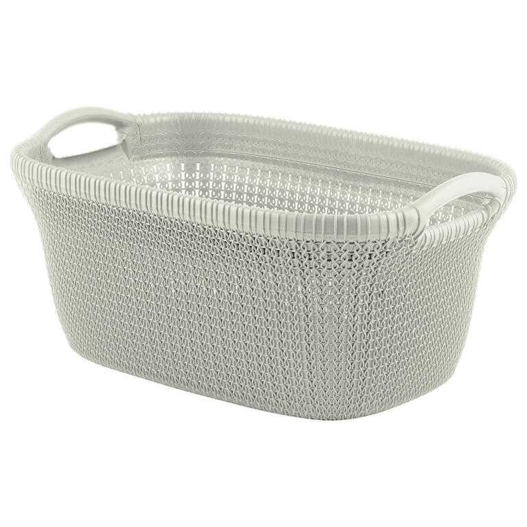 Kôš na čistú bielizeň KNIT biely 40 l
