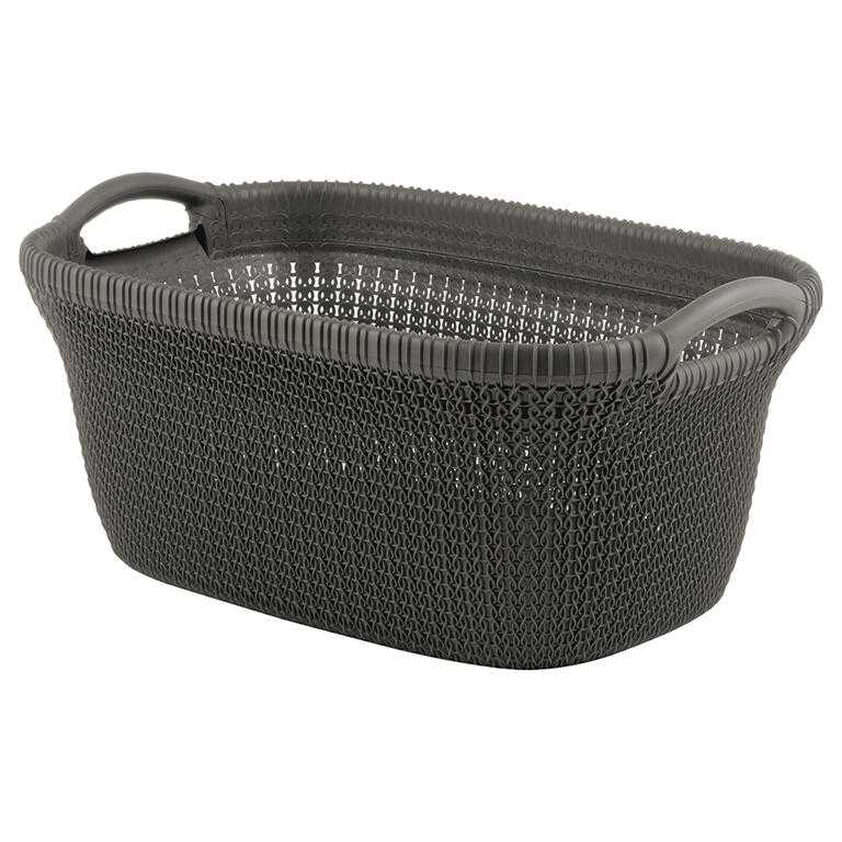 Kôš na čistú bielizeň KNIT hnedý 40 l