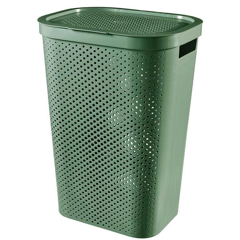 Kôš na špinavú bielizeň INFINITY recyklovaný plast zelený 60 l
