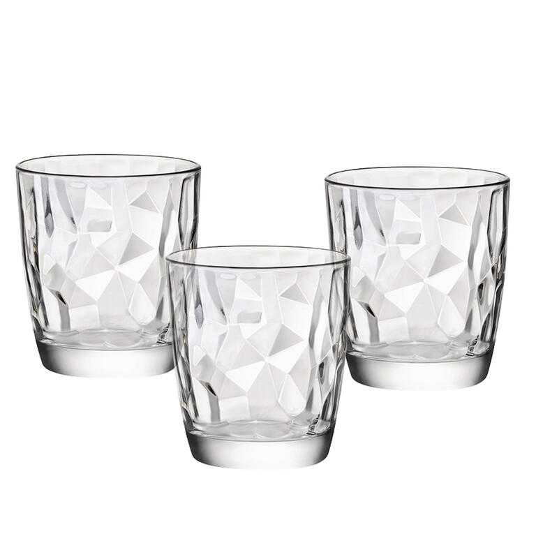 Sada sklenic DIAMOND čirá 390 ml 3 ks