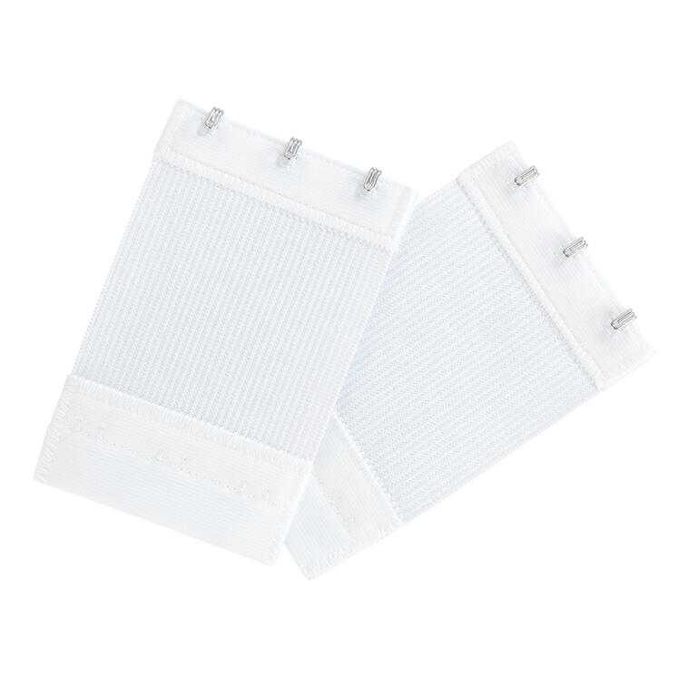 Predlžovacia vsadka na zapínanie podprsenky, 3 háčiky biela, súprava 4 ks