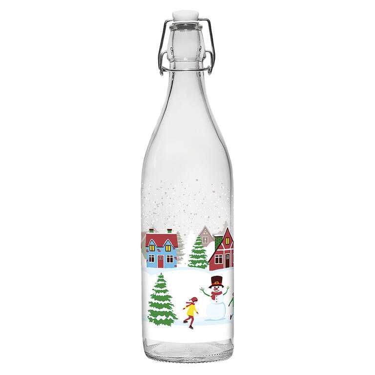 Láhev s patentním uzávěrem SNOW VILLAGE 1 l
