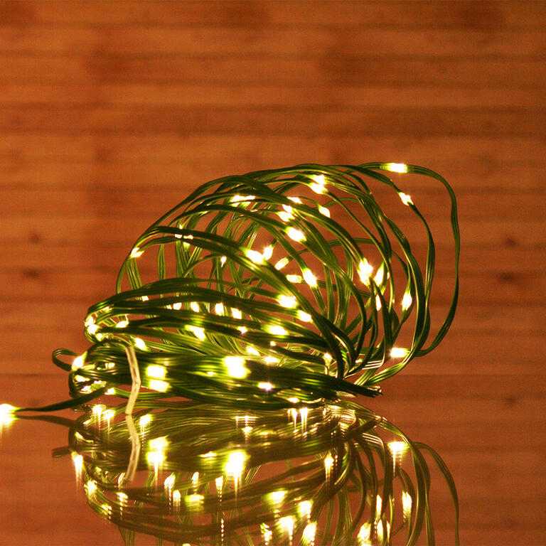 Łańcuch świetlny do wnętrz / na zewnątrz ciepłe białe światło, 100 LED, 10 + 5 m, 8 funkcji