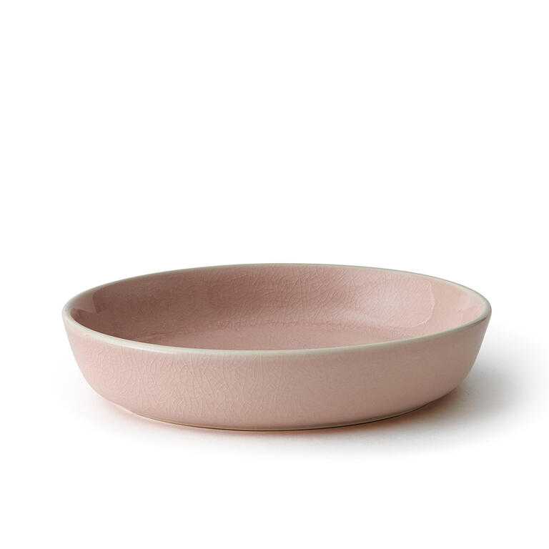 Keramický hluboký talíř FLORA 19 cm růžová