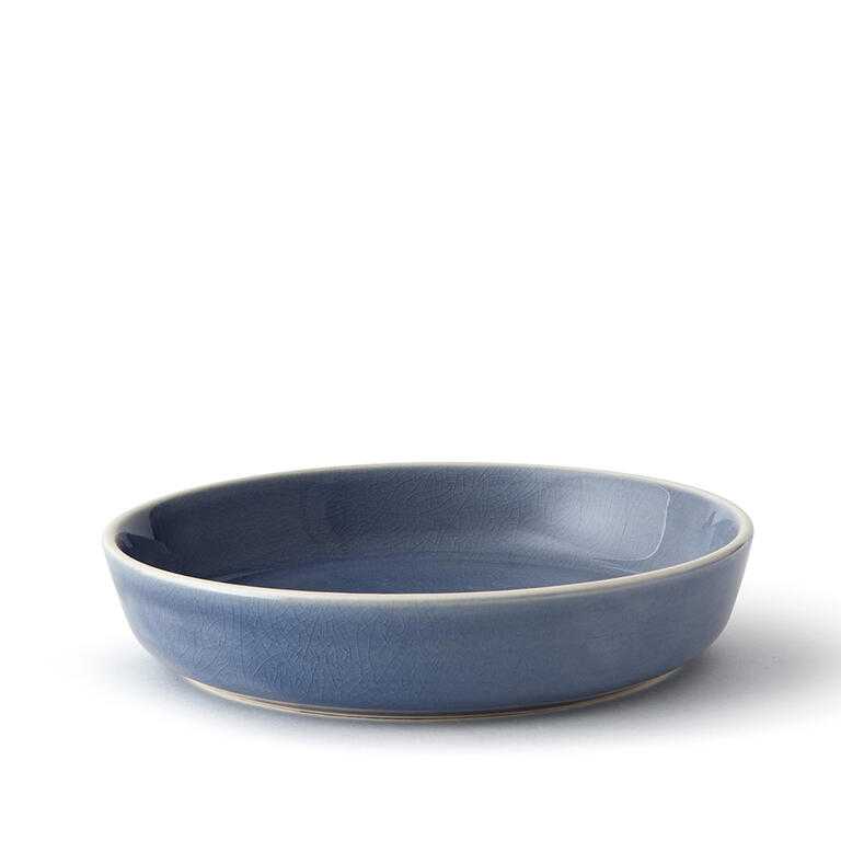 Keramický hluboký talíř FLORA 19 cm fialovomodrá