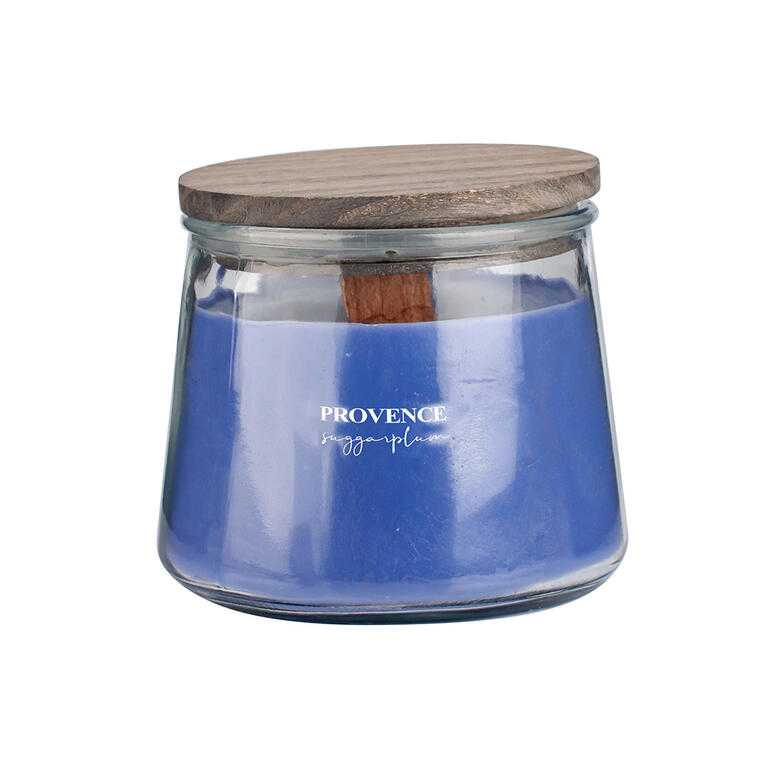 Świeca zapachowa WOODEN  z drewnianym knotem, Cukrowa śliwka 250 g