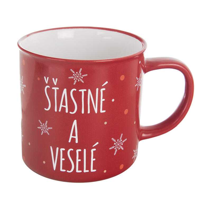 Keramický hrnek ŠŤASTNÉ A VESELÉ  510 ml