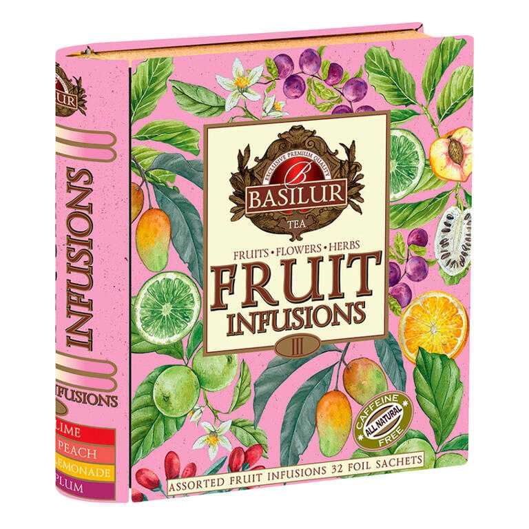 Čajová kniha FRUIT INFUSIONS darčeková kolekcia 32 sáčkov