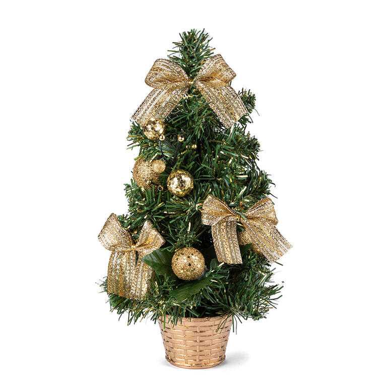 Vianočný stromček zdobený 30 cm, zlatá