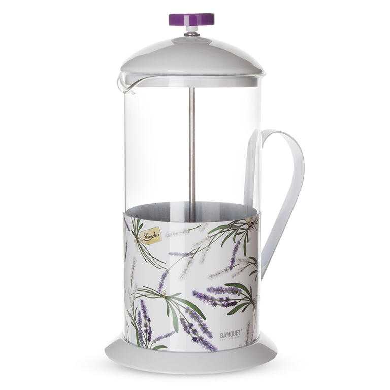 Sklenená kanvica so sitkom LAVENDER 1 l