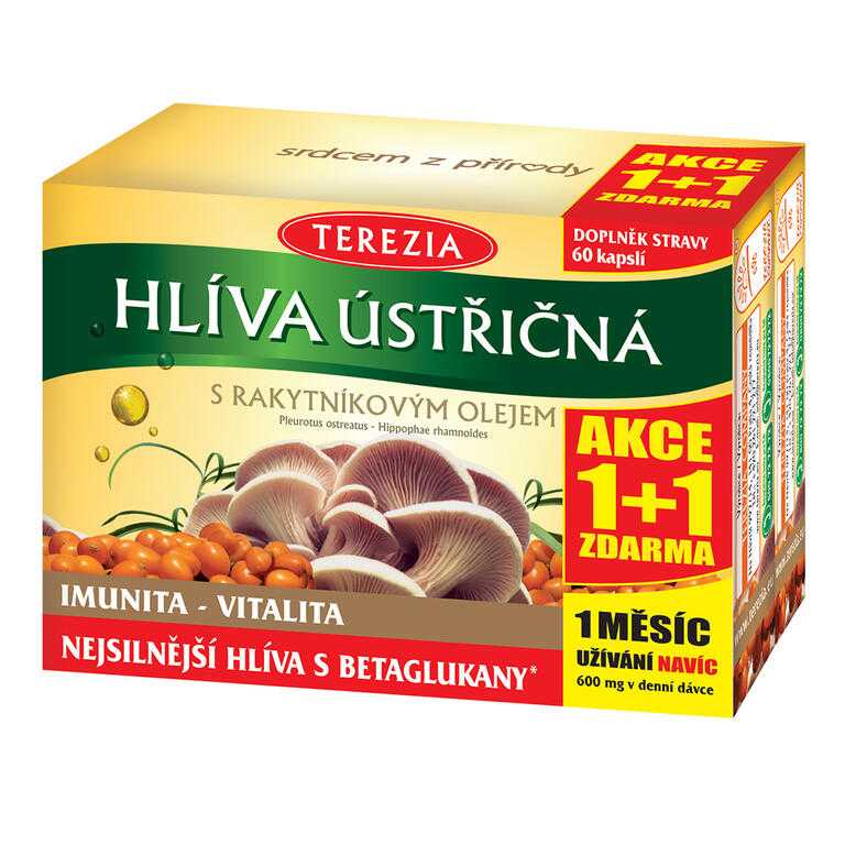 Terezia Hlíva s rakytníkovým olejem AKCE 60 kapslí + 60 kapslí