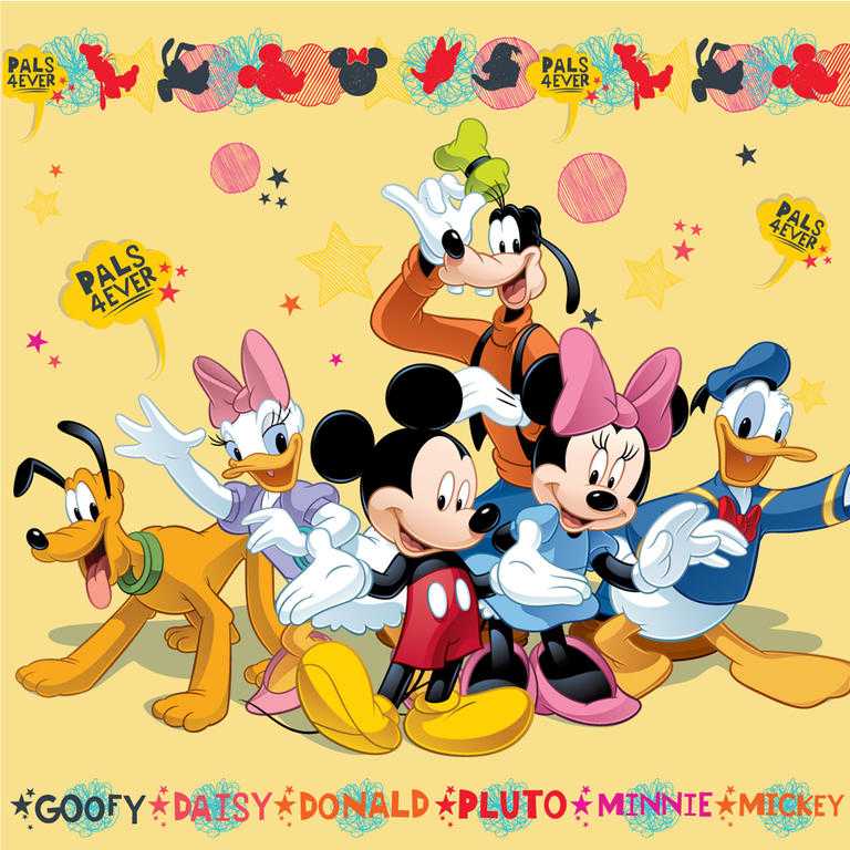 Pernă pentru copii, cu umplutură Mickey şi prietenii