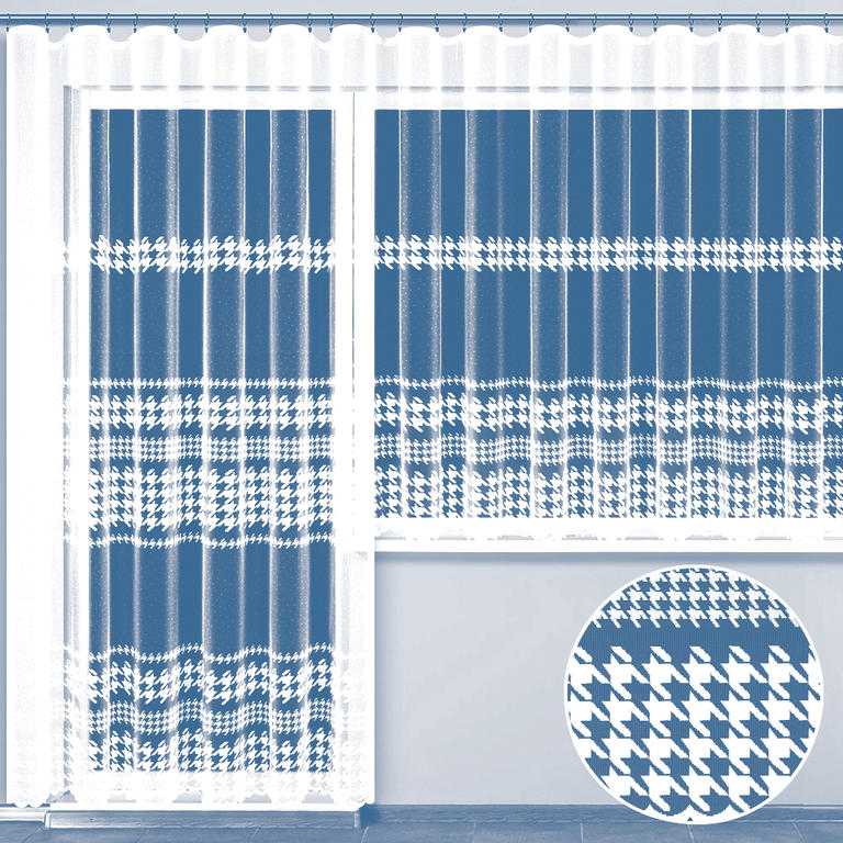 Hotová žakárová záclona Pepita - balkónový komplet