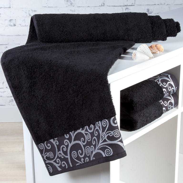 Prosop de baie din bambus Granada neagra