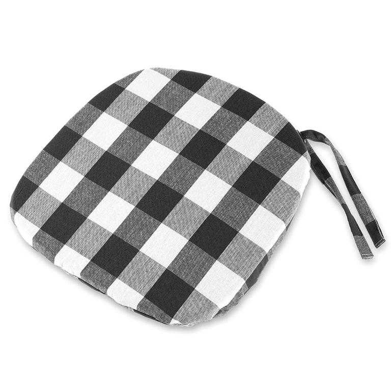 Pernă pătrată pentru scaune Indie cub alb-negru 37 x 37 cm