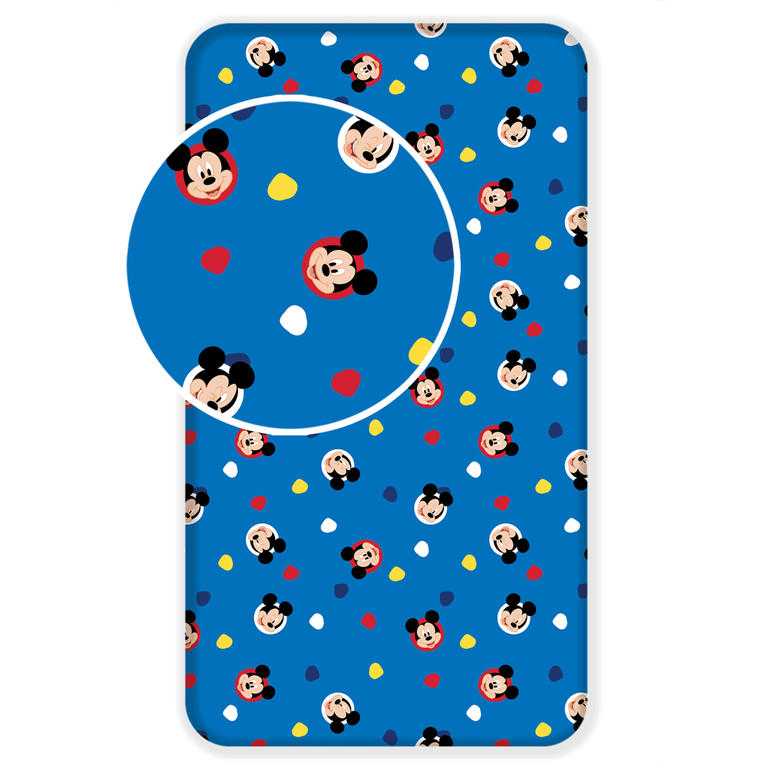 Napínací dětské prostěradlo MICKEY Modré