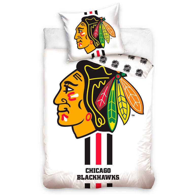 Bavlněné ložní povlečení NHL CHICAGO BLACKHAWKS White