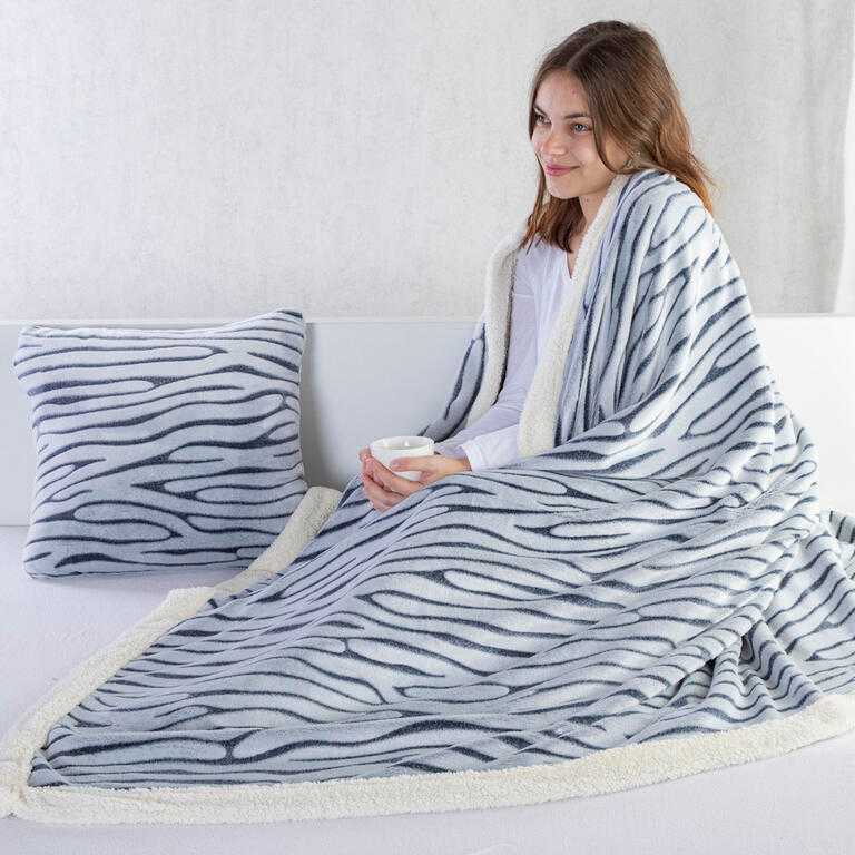 Beránková deka z mikrovlákna ZEBRA 140 x 200 cm