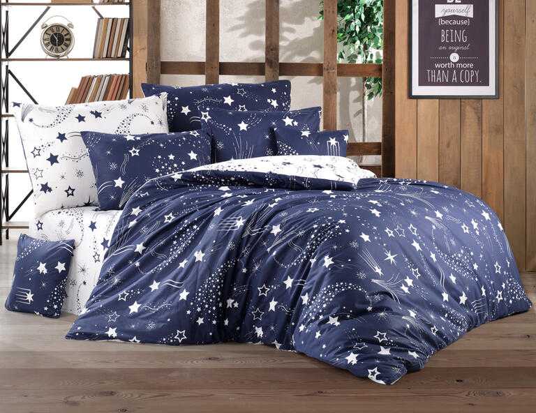Bavlněné ložní povlečení GALAXY modré