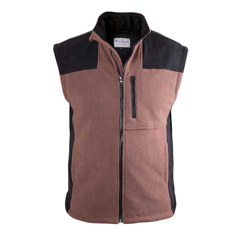 Vesta pánska fleece hnedá