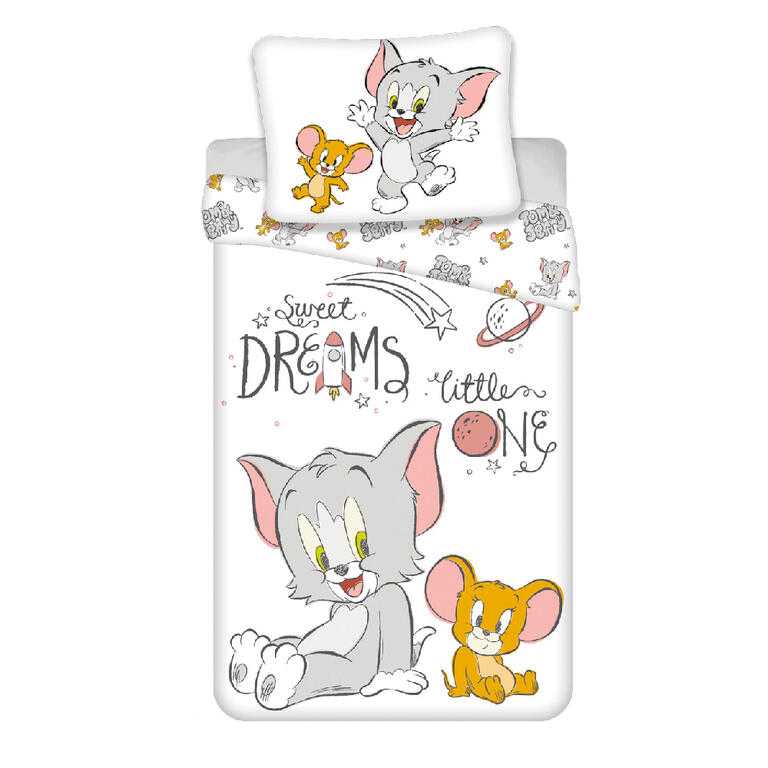 Dětské bavlněné povlečení do postýlky TOM A JERRY