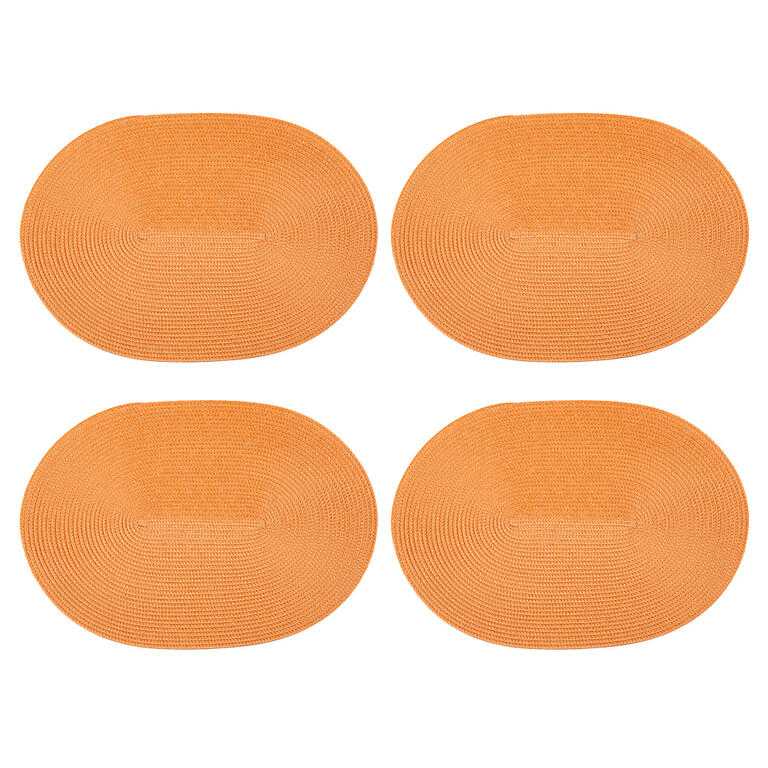 Prostírání oválné oranžové, sada 4 ks