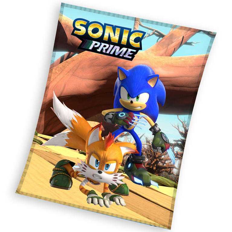 Fleecová dětská deka JEŽEK SONIC a Tails 130 x 170 cm