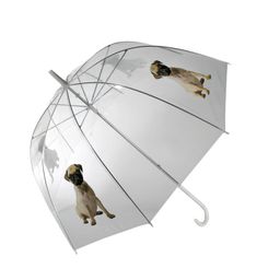 Dámský deštník průhledný Mopsík - galerie #1