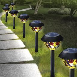 Solárne lampy do záhrady 8 kusov - galéria #1
