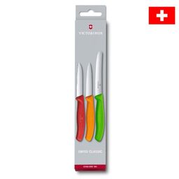 Nerezové kuchyňské nože VICTORINOX SWISS CLASSIC s barevnými rukojeťmi 3 ks - galerie #1