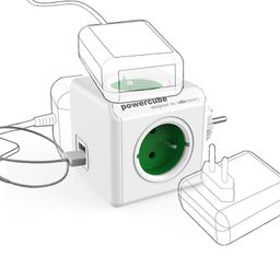 Rozbočovač PowerCube Extended USB zelený - galéria #1
