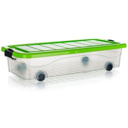 Box úložný pod postel na kolečkách PYRAMIDA Brilanz 30 l, zelený - galerie #1