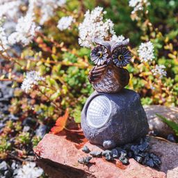 Solární zahradní dekorace - sova - galerie #1