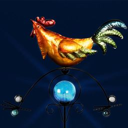Decoraţiune de grădină - cocoş pe baterie solară - galerie #2