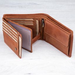 Pánská kožená peněženka KAPR světle hnědá - galerie #1