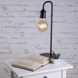 Stolní lampa VINTAGE kovová, černá - galerie #1