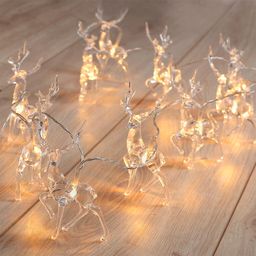 Světelný řetěz s 10 LED soby 1,65 m - galerie #2