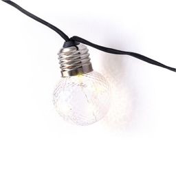 Svetelná reťaz s okrúhlymi žiarovkami s reliéfom, 10x5 LED - galéria #4