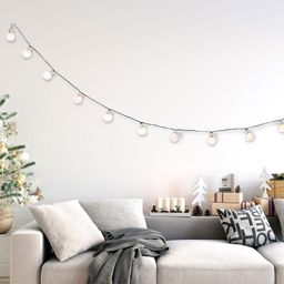 Svetelná reťaz s okrúhlymi žiarovkami s reliéfom, 10x5 LED - galéria #2