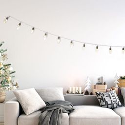 Světelný řetěz s podlouhlými žárovkami s reliéfem, 10 LED - galerie #1