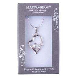 Lănţişor INIMIOARĂ cu cristale Swarovski - galerie #1