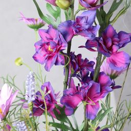 Kytice DELPHINIUM, KOPRETINA, LUČNÍ KVĚTY 97 cm - galerie #2