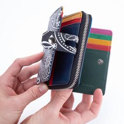 Dámská kožená peněženka ORNAMENT se zipem - galerie #1