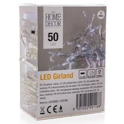 Světelný řetěz studené bílé světlo, 50 LED, 5  + 0,3 m - galerie #3