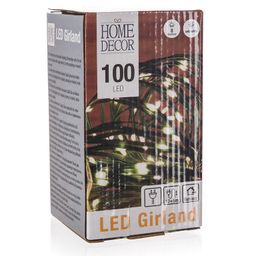 Světelný řetěz vnitřní / venkovní studené bílé světlo 100 LED, 10 + 5 m, 8 funkcí - galerie #1