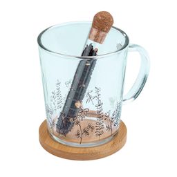 Skleněný hrnek s podtáckem a infuzérem LOUKA 420 ml - galerie #2